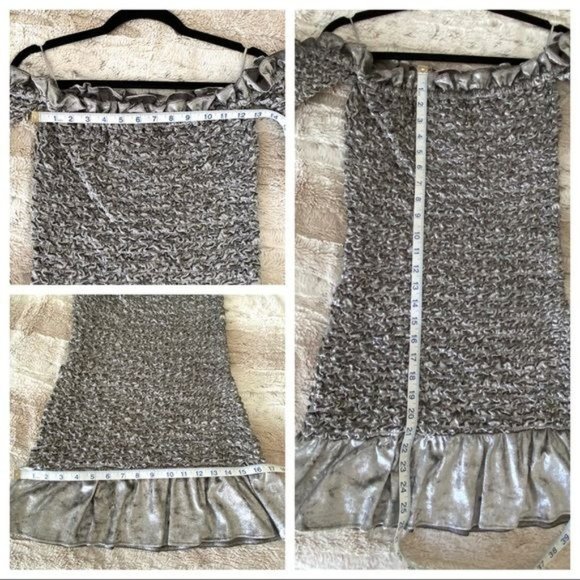 Petersyn X Revolve Mini Dress Benson Win Dress Metallic Velvet Silver S - Picture 16 of 16